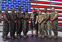 Covington with his Interim UFC Welterweight belt in 2019 ColbyCovingtonMarineCorpsMartialArtsInstructors2019.jpg