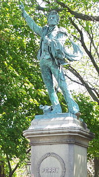 Статуята на комодор Оливър Азар Пери, парк Айзенхауер, Нюпорт, RI.JPG