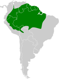 Distribución geográfica del cotinga celeste.