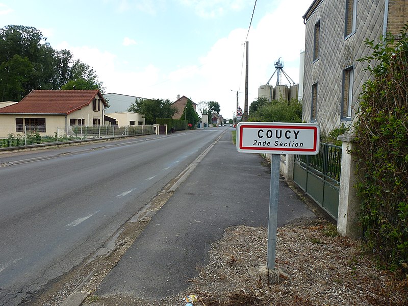 File:Coucy (Ardennes) city limit sign Coucy 2nde.JPG