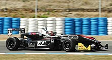 Cougnaud at Jerez driving for RP Motorsport, his first podium of the 2013 season (F3). Cougnaud 2013 Jerez.jpg