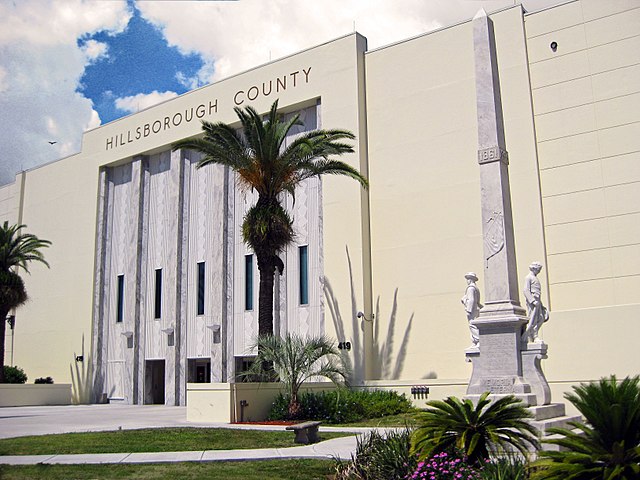 Hillsborough County Courthouse and Confederate Monument in Tampa
