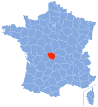 კრეზის დეპარტამენტი საფრანგეთის რუკაზე