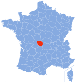 Poziția regiunii Creuse