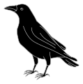 "Crow_-_Krähe_-_Corbeau.svg" by User:OSeveno