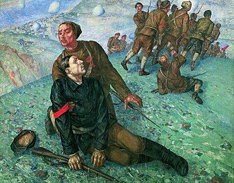 Известными советскими художниками были. Смерть комиссара картина.