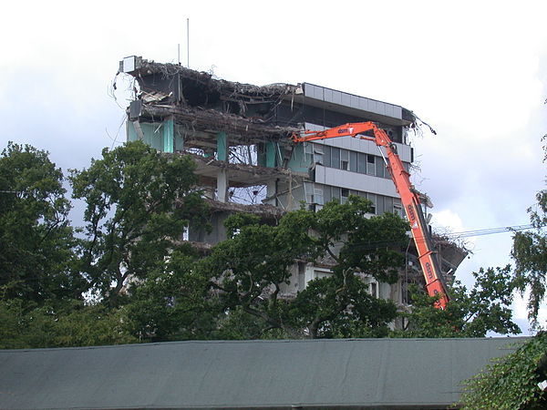 Demolition in progress, September 2005