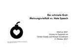 Thumbnail for File:Der schmale Grat-Hate Speech WikiCon 2021.pdf