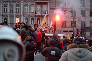 Dynamivska str. Euromaidan Protests. Events of Jan 19, 2014.jpg