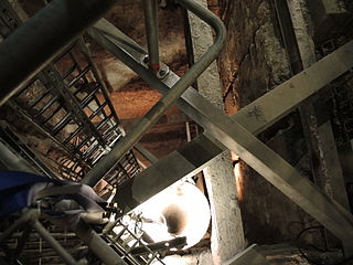 View straight down to the tunnels