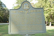 The old town site of Ebenezer, Georgia, US. The old town site and the church are on the National Register of Historic Sites This is an image of a place or building that is listed on the National Register of Historic Places in the United States of America. Its reference number is 74000674.