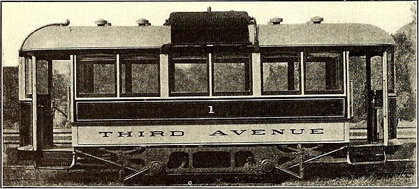 1909 3rd Avenue Gasoline-Electric streetcar.