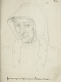 Portrait d'Elisabeth de Culemborg au feuillet 143 du Recueil d'Arras.
