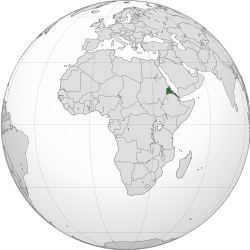 Eritrėja žemėlapyje