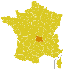 Mapa arcidiecéze Clermont