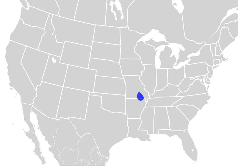 File:Etheostoma uniporum distribution.svg