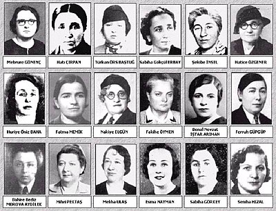 Eighteen female deputies joined the Turkish Parliament with the 1935 general elections.