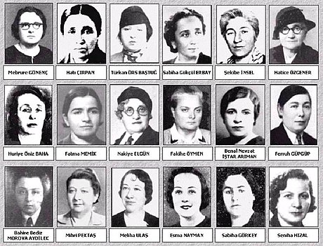 Eighteen female deputies joined the Turkish Parliament with the 1935 general elections. Turkish women gained the right to vote and to hold elected office as a mark of the far-reaching social changes initiated by Atatürk.[142]