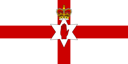 红手旗，即阿尔斯特横幅，北爱尔兰政府在1921年-1972年期间的行政区区旗