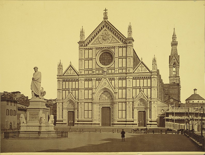 File:Florence. Statue of Dante and church of Santa Croce (3611959340).jpg