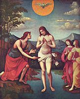 『キリストの洗礼』（1509年） ドレスデン、アルテ・マイスター絵画館蔵