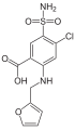 Deutsch: Struktur von Furosemid English: Structure of Furosemide