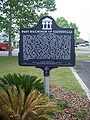 Historical marker about railroads in area