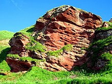 Old Red Sandstone at Gardenstown, Aberdeenshire Gardenstown Old Red Sandstone - geograph.org.uk - 178600.jpg