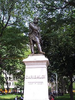 Statue of Giuseppe Garibaldi (New York City) Bronze sculpture of Giuseppe Garibaldi in Manhattan, New York, U.S.