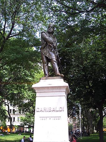Statue of Garibaldi in Washington Square Park, New York City