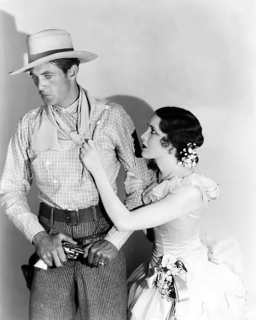 Gary Cooper and Mary Brian in a film still for The Virginian, 1929