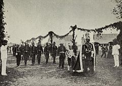 King George Tupou II going to the Opening of Tongan Parliament in 1900