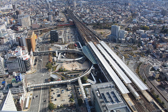 JR Gifu Station seen from Gifu City Tower 43