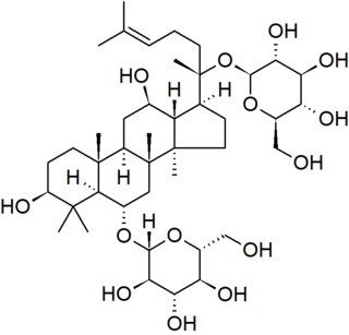 <span class="mw-page-title-main">Ginsenoside</span> Class of steroids