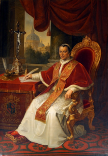 Painting of Pope Pius IX, 1847 Giovanni Orsi, Portrait of Pope Pius IX (1847).png