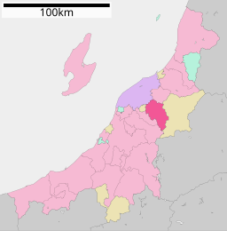 Gosens läge i Niigata prefektur Städer:      Signifikanta städer      Övriga städer Landskommuner:      Köpingar      Byar