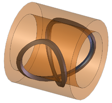 A graphite-filled groove bushing Graphite filled groove bushing.png