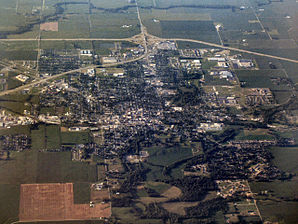 Vista aérea ao norte