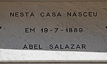 Memorial plate in Guimarães