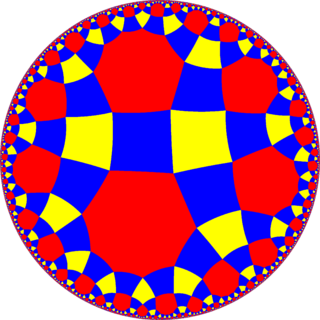 <span class="mw-page-title-main">Rhombitetraoctagonal tiling</span> Regular tiling of the hyperbolic plane