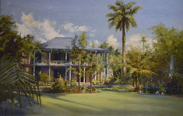 Haleʻākala, oil on canvas by D. Howard Hitchcock, 1899