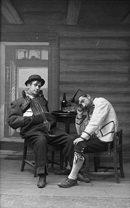 Halfdan Egedius og Lars Jorde. Foto: L. Szacinski, 1895