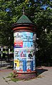 Historical advertising column in Hamburg-St. Pauli