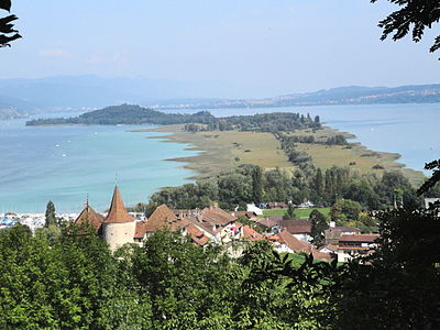 L'Île de Saint-Pierre, depuis la Correction des eaux du Jura, est une presqu'île .