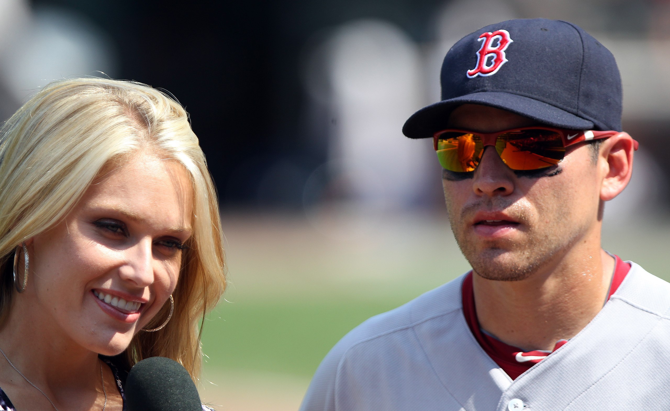 File:Heidi Watney and Boston Red Sox center fielder Jacoby