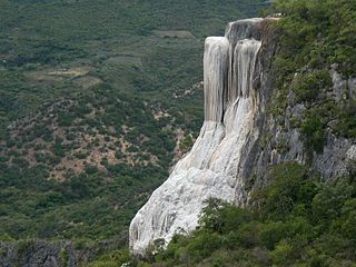 Hierve el Agua Waterfall in Mexican state of Oaxaca