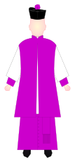 Higher Prelates of the Roman Curia and Protonotary Apostolic de numero - choir dress.svg