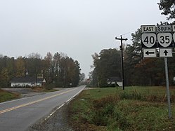 Homeville, at the intersection of Routes 35 and 40