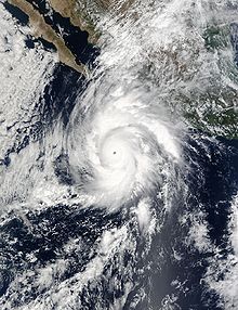 Hurricane Kenna of 2002 is the fourth strongest landfalling Pacific hurricane on record Hurricane Kenna 24 oct 2002 1750Z.jpg