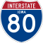 Interstate 80 (Iowa) route marker